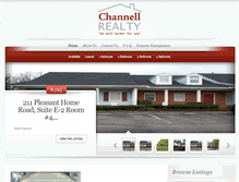 Tablet Screenshot of channellrealty.net